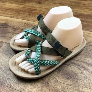 MEGNYA Blue Comfort Walking Sandals Braided Adjustable Strap Shoes